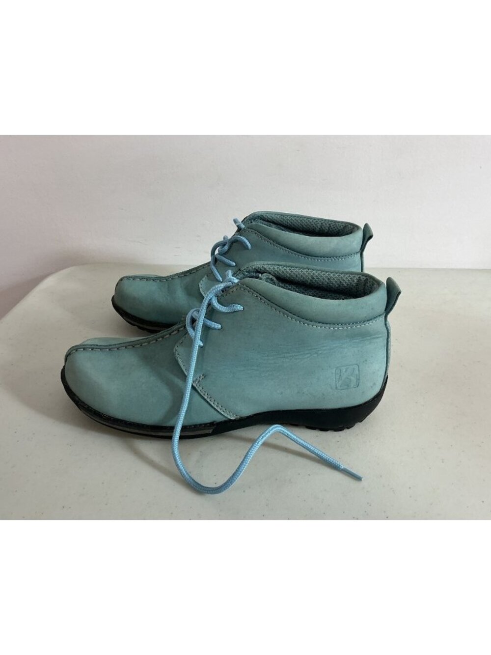 Buffalino Blue Leather Suede Chukka Boots Mens 9